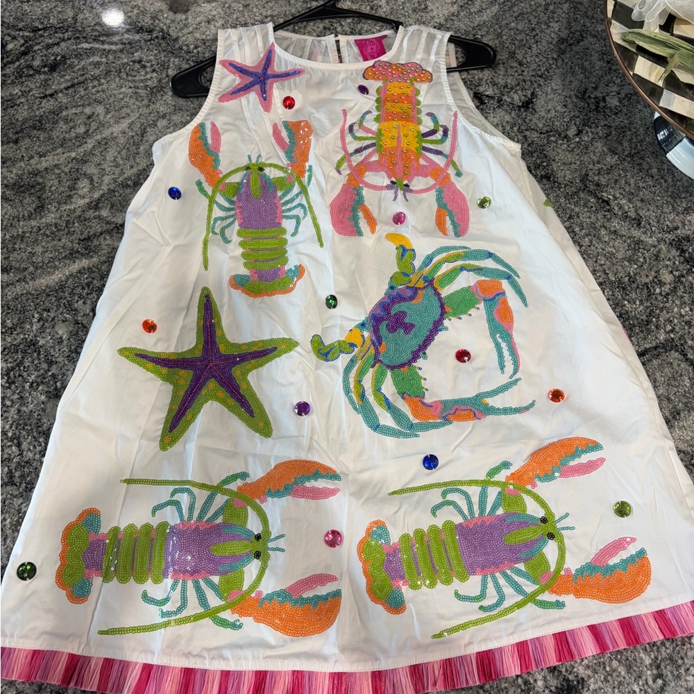 Queen of Sparkles Starfish Lobster Crab Dress